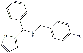 [(4-chlorophenyl)methyl][furan-2-yl(phenyl)methyl]amine Structure