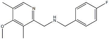 [(4-fluorophenyl)methyl][(4-methoxy-3,5-dimethylpyridin-2-yl)methyl]amine Structure