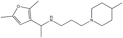 [1-(2,5-dimethylfuran-3-yl)ethyl][3-(4-methylpiperidin-1-yl)propyl]amine 구조식 이미지