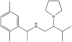 [1-(2,5-dimethylphenyl)ethyl][3-methyl-2-(pyrrolidin-1-yl)butyl]amine Structure