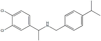 [1-(3,4-dichlorophenyl)ethyl]({[4-(propan-2-yl)phenyl]methyl})amine Structure