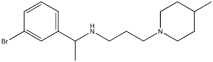 [1-(3-bromophenyl)ethyl][3-(4-methylpiperidin-1-yl)propyl]amine Structure