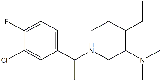 [1-(3-chloro-4-fluorophenyl)ethyl][2-(dimethylamino)-3-ethylpentyl]amine 구조식 이미지