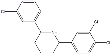 [1-(3-chlorophenyl)propyl][1-(3,4-dichlorophenyl)ethyl]amine Structure