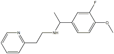 [1-(3-fluoro-4-methoxyphenyl)ethyl][2-(pyridin-2-yl)ethyl]amine Structure