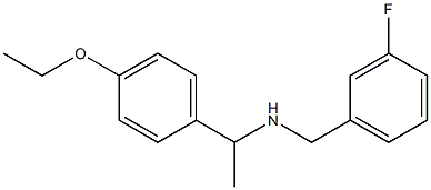 [1-(4-ethoxyphenyl)ethyl][(3-fluorophenyl)methyl]amine Structure
