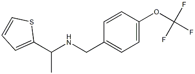 [1-(thiophen-2-yl)ethyl]({[4-(trifluoromethoxy)phenyl]methyl})amine Structure