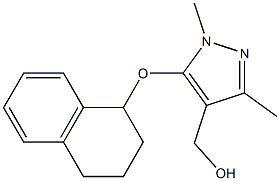 [1,3-dimethyl-5-(1,2,3,4-tetrahydronaphthalen-1-yloxy)-1H-pyrazol-4-yl]methanol 구조식 이미지