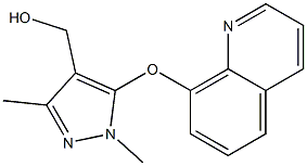 [1,3-dimethyl-5-(quinolin-8-yloxy)-1H-pyrazol-4-yl]methanol Structure
