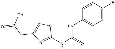 [2-({[(4-fluorophenyl)amino]carbonyl}amino)-1,3-thiazol-4-yl]acetic acid Structure