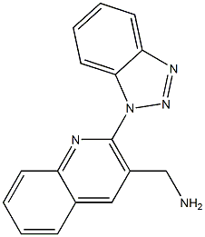 [2-(1H-1,2,3-benzotriazol-1-yl)quinolin-3-yl]methanamine 구조식 이미지