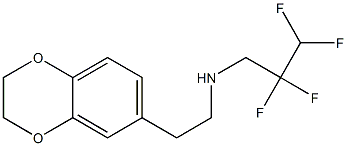 [2-(2,3-dihydro-1,4-benzodioxin-6-yl)ethyl](2,2,3,3-tetrafluoropropyl)amine Structure