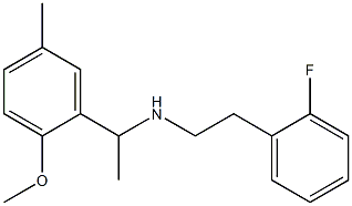 [2-(2-fluorophenyl)ethyl][1-(2-methoxy-5-methylphenyl)ethyl]amine Structure