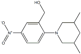[2-(3,5-dimethylpiperidin-1-yl)-5-nitrophenyl]methanol 구조식 이미지