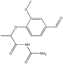 [2-(4-formyl-2-methoxyphenoxy)propanoyl]urea Structure