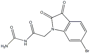 [2-(6-bromo-2,3-dioxo-2,3-dihydro-1H-indol-1-yl)acetyl]urea Structure