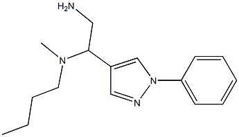 [2-amino-1-(1-phenyl-1H-pyrazol-4-yl)ethyl](butyl)methylamine Structure