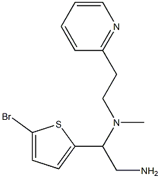 [2-amino-1-(5-bromothiophen-2-yl)ethyl](methyl)[2-(pyridin-2-yl)ethyl]amine 구조식 이미지