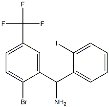 [2-bromo-5-(trifluoromethyl)phenyl](2-iodophenyl)methanamine Structure