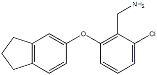 [2-chloro-6-(2,3-dihydro-1H-inden-5-yloxy)phenyl]methanamine 구조식 이미지