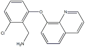 [2-chloro-6-(quinolin-8-yloxy)phenyl]methanamine Structure