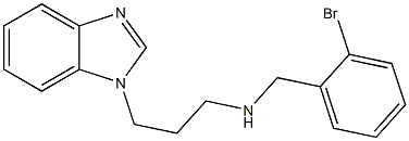 [3-(1H-1,3-benzodiazol-1-yl)propyl][(2-bromophenyl)methyl]amine Structure