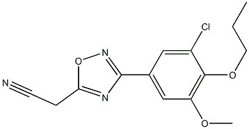 [3-(3-chloro-5-methoxy-4-propoxyphenyl)-1,2,4-oxadiazol-5-yl]acetonitrile Structure