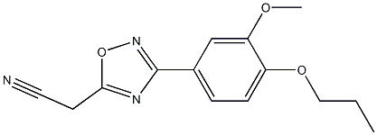 [3-(3-methoxy-4-propoxyphenyl)-1,2,4-oxadiazol-5-yl]acetonitrile 구조식 이미지
