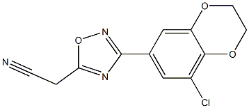 [3-(8-chloro-2,3-dihydro-1,4-benzodioxin-6-yl)-1,2,4-oxadiazol-5-yl]acetonitrile Structure