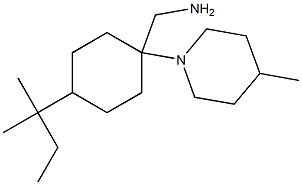 [4-(2-methylbutan-2-yl)-1-(4-methylpiperidin-1-yl)cyclohexyl]methanamine Structure