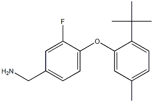 [4-(2-tert-butyl-5-methylphenoxy)-3-fluorophenyl]methanamine Structure