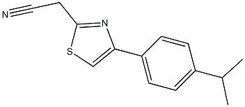 [4-(4-isopropylphenyl)-1,3-thiazol-2-yl]acetonitrile 구조식 이미지