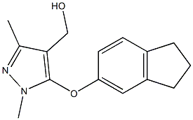 [5-(2,3-dihydro-1H-inden-5-yloxy)-1,3-dimethyl-1H-pyrazol-4-yl]methanol 구조식 이미지