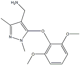 [5-(2,6-dimethoxyphenoxy)-1,3-dimethyl-1H-pyrazol-4-yl]methanamine 구조식 이미지