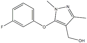 [5-(3-fluorophenoxy)-1,3-dimethyl-1H-pyrazol-4-yl]methanol Structure