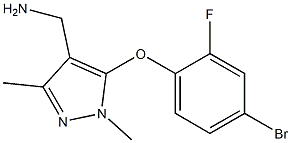 [5-(4-bromo-2-fluorophenoxy)-1,3-dimethyl-1H-pyrazol-4-yl]methanamine Structure