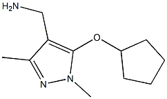 [5-(cyclopentyloxy)-1,3-dimethyl-1H-pyrazol-4-yl]methanamine 구조식 이미지