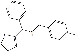 [furan-2-yl(phenyl)methyl][(4-methylphenyl)methyl]amine Structure