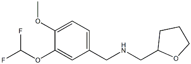 {[3-(difluoromethoxy)-4-methoxyphenyl]methyl}(oxolan-2-ylmethyl)amine Structure