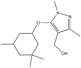 {1,3-dimethyl-5-[(3,3,5-trimethylcyclohexyl)oxy]-1H-pyrazol-4-yl}methanol Structure