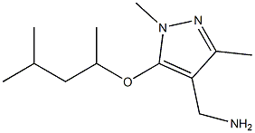 {1,3-dimethyl-5-[(4-methylpentan-2-yl)oxy]-1H-pyrazol-4-yl}methanamine Structure