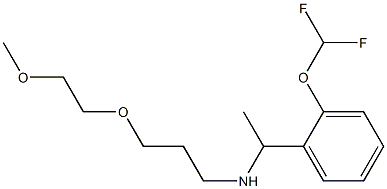 {1-[2-(difluoromethoxy)phenyl]ethyl}[3-(2-methoxyethoxy)propyl]amine Structure