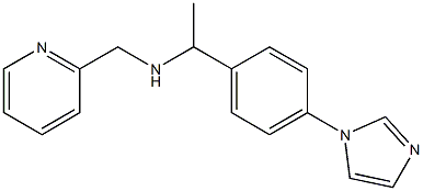 {1-[4-(1H-imidazol-1-yl)phenyl]ethyl}(pyridin-2-ylmethyl)amine 구조식 이미지