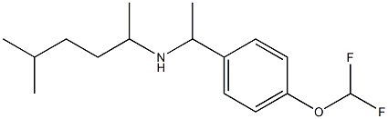 {1-[4-(difluoromethoxy)phenyl]ethyl}(5-methylhexan-2-yl)amine Structure