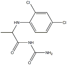 {2-[(2,4-dichlorophenyl)amino]propanoyl}urea Structure