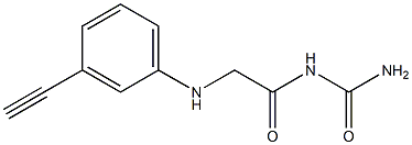 {2-[(3-ethynylphenyl)amino]acetyl}urea Structure