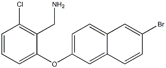{2-[(6-bromonaphthalen-2-yl)oxy]-6-chlorophenyl}methanamine 구조식 이미지