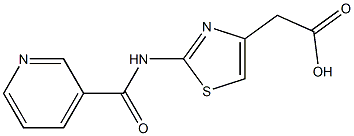 {2-[(pyridin-3-ylcarbonyl)amino]-1,3-thiazol-4-yl}acetic acid 구조식 이미지