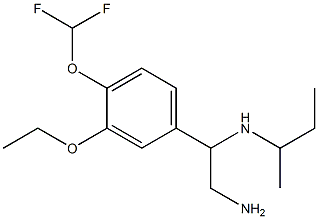 {2-amino-1-[4-(difluoromethoxy)-3-ethoxyphenyl]ethyl}(methyl)propan-2-ylamine Structure