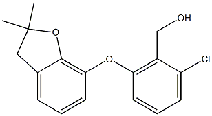 {2-chloro-6-[(2,2-dimethyl-2,3-dihydro-1-benzofuran-7-yl)oxy]phenyl}methanol Structure